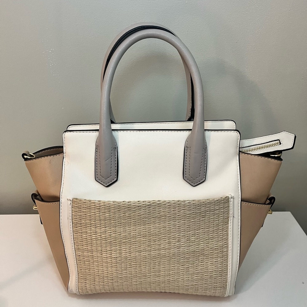 Elegant Two-Tone Tote Bag